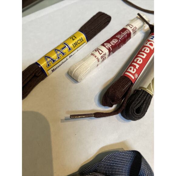 VINTAGE -TENNIS BALL RACKET SHOE LACES + Yellow, Neon GREEN, BROWN. - Picture 4 of 11